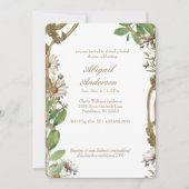 Vintages Frame Daisies Personalisiertes Brautparty Einladung (Vorderseite)