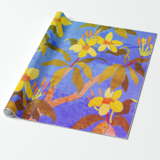 Vintages Framgipani-Wrapping-Papier Geschenkpapier