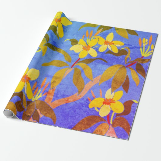 Vintages Framgipani-Wrapping-Papier Geschenkpapier (Ungerollt)