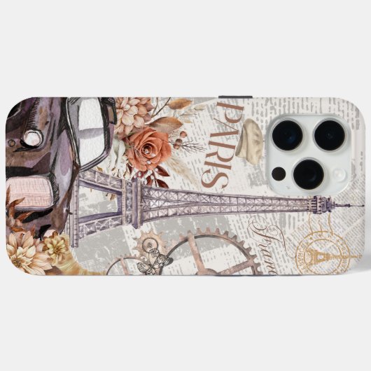 Vintages France Phone Case (Rückseite (Horizontal))