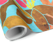 Vintages Frangipani-Wrapping-Papier Geschenkpapier (Rolleneckpunkt)