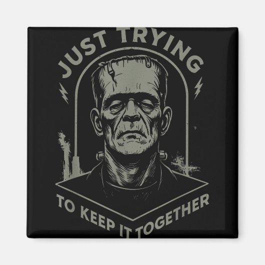 Vintages Frankenstein Monster nur versuchen, I Beh Magnet (Vorne)
