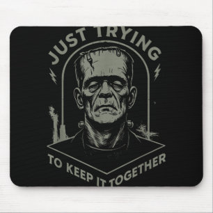 Vintages Frankenstein Monster nur versuchen, I Beh Mousepad