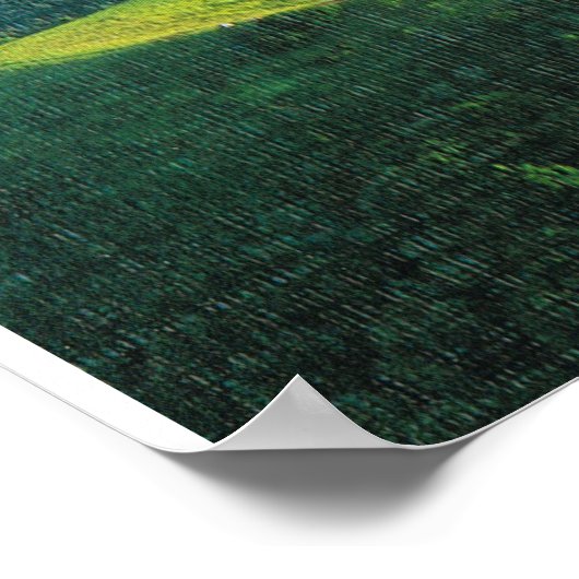 Vintages Frankreich, Auvergne, Vulkankrater Poster (Ecke)