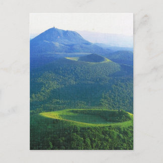 Vintages Frankreich, Auvergne, Vulkankrater Postkarte