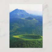 Vintages Frankreich, Auvergne, Vulkankrater Postkarte (Vorderseite)