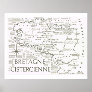 Vintages Frankreich, Bretagne Cistercienne Poster