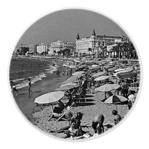 Vintages Frankreich Cannes Strand Keramikknauf