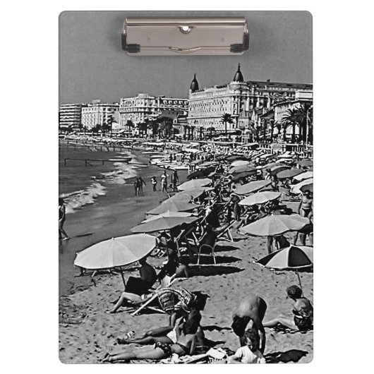 Vintages Frankreich Cannes Strand Klemmbrett (Vorderseite)