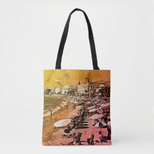 Vintages Frankreich Cannes Strand Tasche