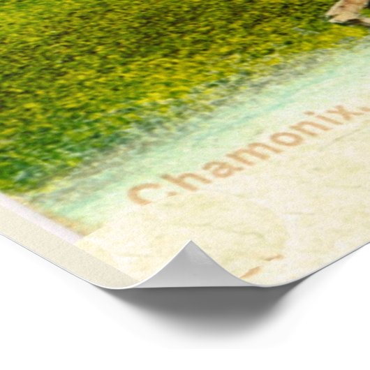 Vintages Frankreich, Chamonix 1907 Poster (Ecke)