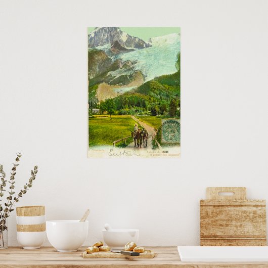 Vintages Frankreich, Chamonix 1907 Poster (Küche)