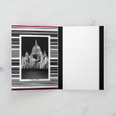 Vintages Frankreich Dankeskarte (Innenseite)