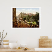 Vintages Frankreich, Elsass-Lothringen Straße, Tou Poster (Küche)