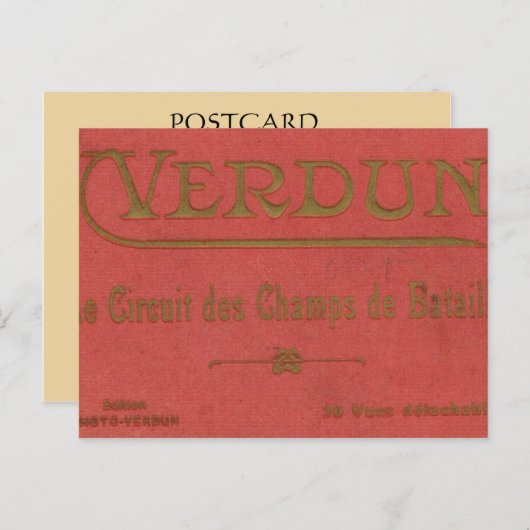 Vintages Frankreich, Erster Weltkrieg, Verdun Postkarte (Vorne/Hinten)