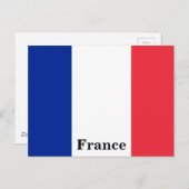 Vintages Frankreich Flaggenreise Tourismus Postkarte (Vorne/Hinten)