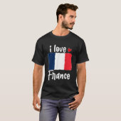 Vintages Frankreich Flaggenstolz auf Männer Frauen T-Shirt (Vorne ganz)
