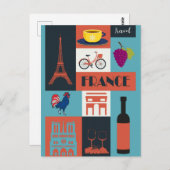 Vintages Frankreich Französische Sehenswürdigkeite Postkarte (Vorne/Hinten)