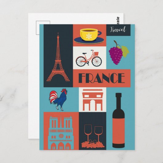 Vintages Frankreich Französische Sehenswürdigkeite Postkarte (Vorne/Hinten)