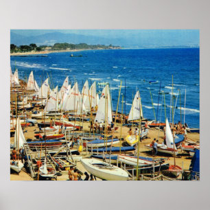 Vintages Frankreich, Hyeres Port et marina, Var Poster