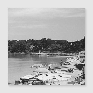 Vintages Frankreich Nice Antibes Der Strand von Ga Magnetkarte