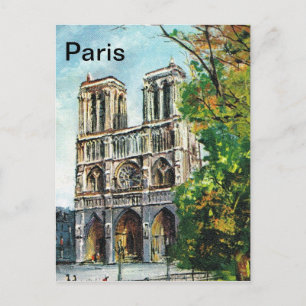 Vintages Frankreich, Notre Dame de Paris Postkarte
