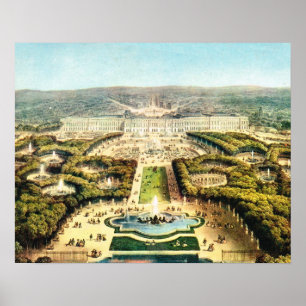 Vintages Frankreich, Palais de Versailles Poster