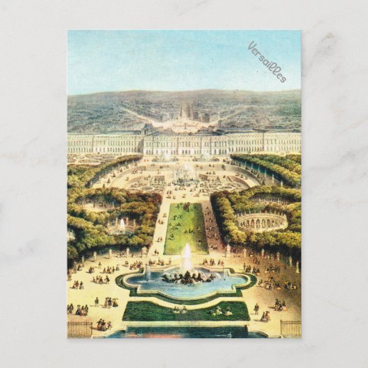 Vintages Frankreich, Palais de Versailles Postkarte (Vorderseite)