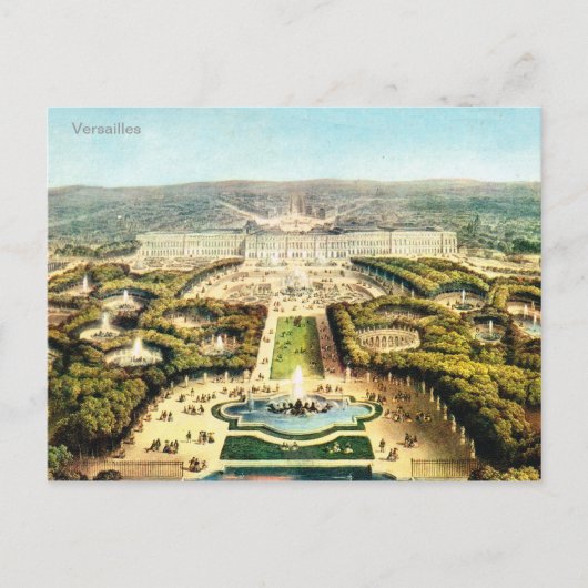 Vintages Frankreich, Palais de Versailles Postkarte (Vorderseite)
