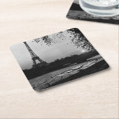 Vintages Frankreich Paris Eiffel Turm Sonnenunterg Rechteckiger Pappuntersetzer (angewinkelt)