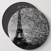 Vintages Frankreich Paris Eiffelturm 1970 Button (Vorne & Hinten)