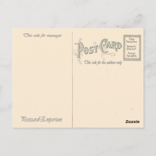 Vintages Frankreich, Paris, Eiffelturm Postkarte (Rückseite)