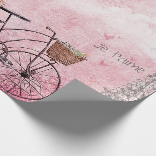 Vintages Frankreich Paris Geschenkpapier (Ecke)