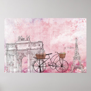 Vintages Frankreich Paris Poster