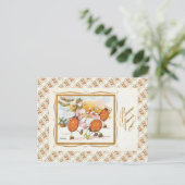 Vintages Frankreich, Schneeballkampf, Schneemann Postkarte (Stehend Vorderseite)