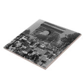 Vintages Frankreich Triumphbogen Paris Fliese (Seite)