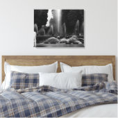 Vintages Frankreich Versailles Palast Neptune Brun Leinwanddruck (Insitu (Schlafzimmer))