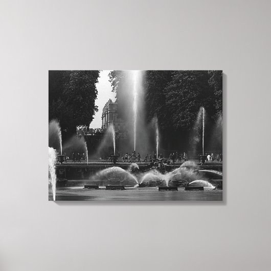 Vintages Frankreich Versailles Palast Neptune Brun Leinwanddruck (Vorderseite)