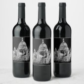 Vintages Frankreich Weinetikett (Flaschen)