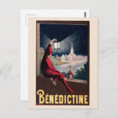 Vintages Frankreich - Werbung für französische Lik Postkarte (Vorne/Hinten)