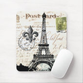 Vintages Franzose-Eiffel-Turm mousepad (Mit Mouse)