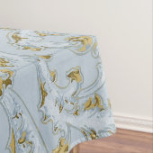 Vintages Französisch Blassblau Goldmedaille Tischdecke (Beispiel)