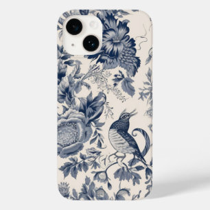 Vintages Französisch Blue Toile Fleurie Case-Mate iPhone 14 Hülle