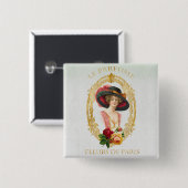 Vintages Französisch Button (Vorne & Hinten)