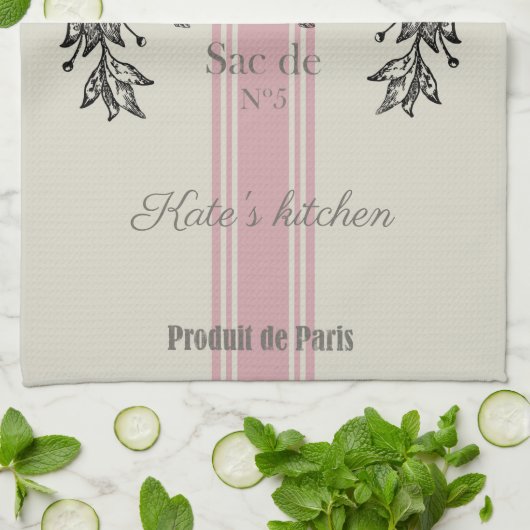 Vintages Französisch Geschirrtuch (Gefaltet)