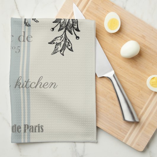 Vintages Französisch Geschirrtuch (Viertel Falte)