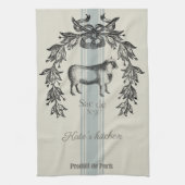 Vintages Französisch Geschirrtuch (Vertikal)