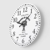 Vintages Französisch Große Wanduhr (Winkel)