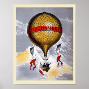 Vintages Französisch Henri Lachambre Ballon Poster