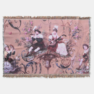 Vintages Französisch Rosa Toile Viktorianische Sti Decke
